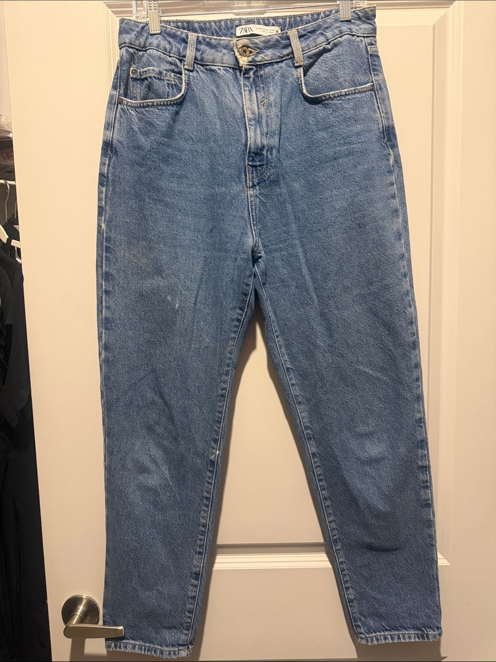 Zara Classic Mid Wash Slim Straight Jeans
